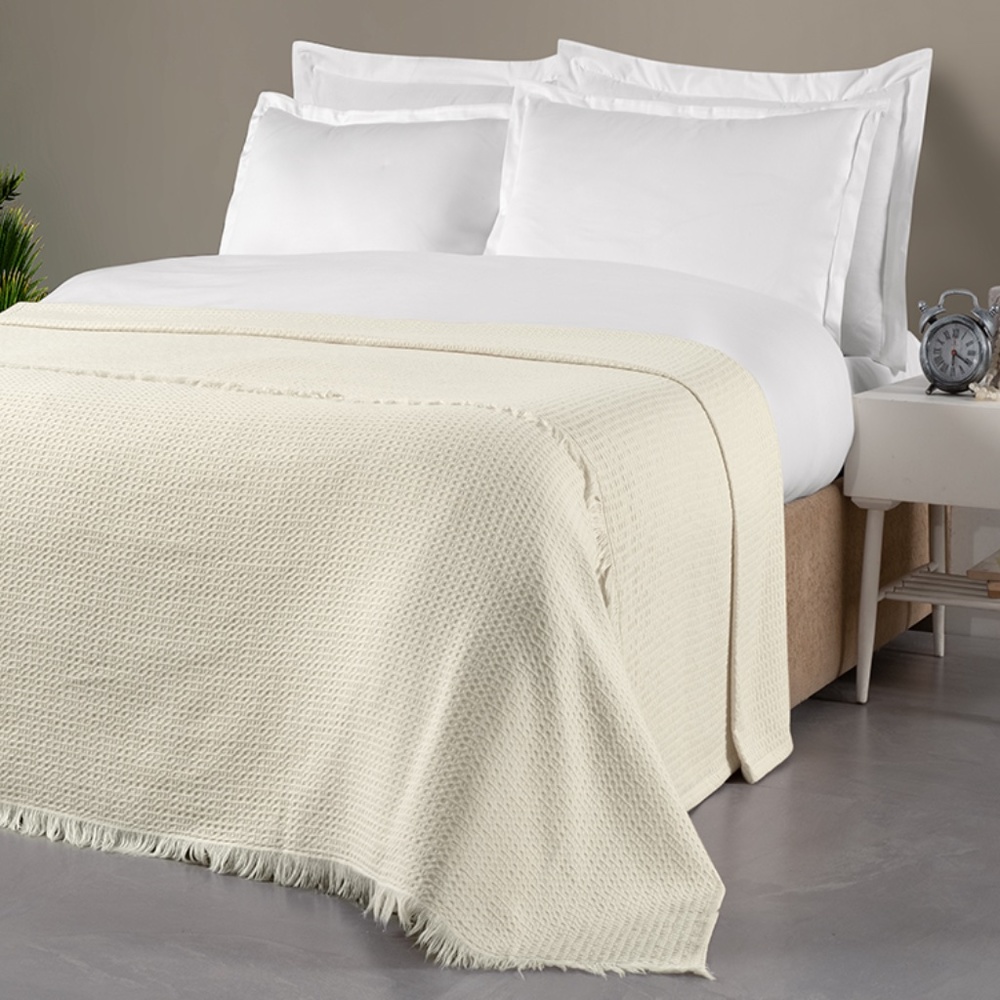 Suvi NYC Waffle Throw Blanket, Organic Turkish Cotton, Lightweight Super Soft - Picture 12 of 12
